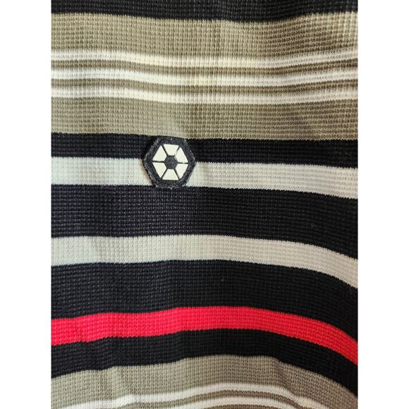 Y2k South Pole Men's Red & Black Striped Polo XL - Picture 3 of 11